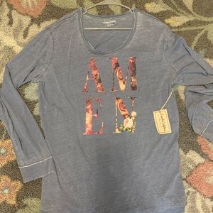 NWT  ‘Amen’ Long Sleeve T-Shirt 3X